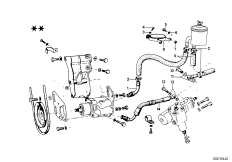 Маслопроводы гидроусилителя рул.управл. для BMW E9 2.5CS M30 (схема запасных частей)