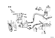 Детали масл.резерв.гидроусил.рул.управл. для BMW E9 3.0CS M30 (схема запасных частей)