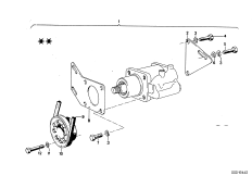 Гидроусилитель рулевого управления для BMW E9 3.0CSi M30 (схема запасных частей)
