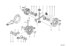 детали редуктора заднего моста для BMW E9 3.0CS M30 (схема запасных частей)