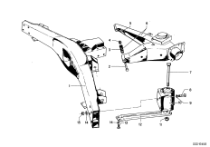 Балка заднего моста/подвеска колеса для BMW E9 3.0CS M30 (схема запасных частей)
