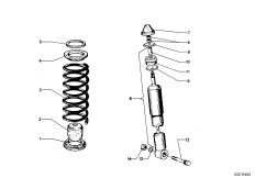 Амортизатор/витая пружина/дополн.элемен. для BMW E9 3.0CSiL M30 (схема запасных частей)