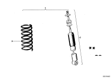Амортизатор/витая пружина/дополн.элемен. для BMW E9 3.0CSi M30 (схема запасных частей)