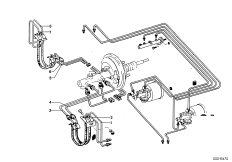 Трубопровод тормозного привода для BMW E9 3.0CSi M30 (схема запасных частей)