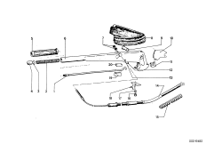 Стояночный тормоз/управление для BMW E9 3.0CSL M30 (схема запасных частей)