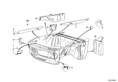 детали передка кузова для BMW E9 3.0CSL M30 (схема запасных частей)