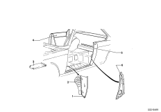 Боковой каркас-лонжерон/стойки для BMW E9 3.0CSi M30 (схема запасных частей)
