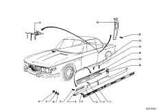 Декоративные планки для BMW E9 3.0CSL M30 (схема запасных частей)