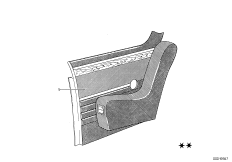 боковая обшивка задняя для BMW E9 3.0CSiL M30 (схема запасных частей)