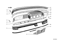 Панель приборов для BMW E9 3.0CS M30 (схема запасных частей)