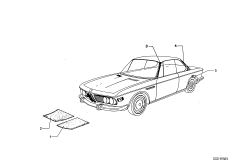 Накладки и облицовки Внутр для BMW E9 3.0CSi M30 (схема запасных частей)