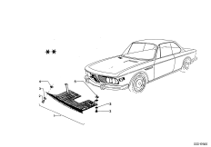 Защита картера Пд для BMW E9 3.0CS M30 (схема запасных частей)