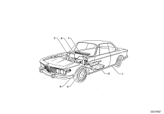 звукоизоляция для BMW E9 3.0CSL M30 (схема запасных частей)