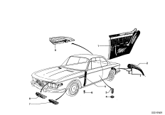 Защитная окантовка/накладки порогов для BMW E9 2800CS M30 (схема запасных частей)