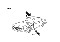 Защитная окантовка/накладки порогов для BMW E9 3.0CSL M30 (схема запасных частей)