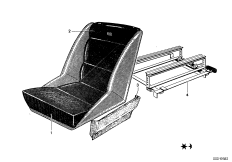 Спортивное сиденье для BMW E9 3.0CSiL M30 (схема запасных частей)