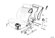 Сиденье Пд детали привода сиденья для BMW E9 2800CS M30 (схема запасных частей)