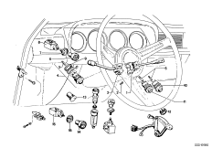 выключатель для BMW E9 3.0CSL M30 (схема запасных частей)