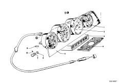Контрольные приборы/дополнит.элементы для BMW E9 2.5CS M30 (схема запасных частей)