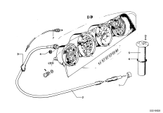 Вал привода спидометра дополнит.элементы для BMW E9 3.0CSi M30 (схема запасных частей)