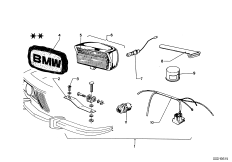 фары противотуманные для BMW E9 3.0CSiL M30 (схема запасных частей)