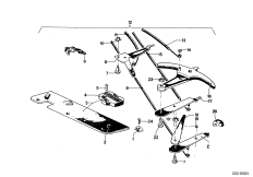 Панель управления отопителя для BMW E9 2800CS M30 (схема запасных частей)