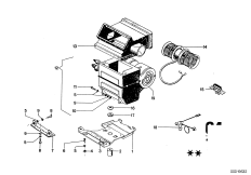 Детали кондиционера для BMW E9 2.5CS M30 (схема запасных частей)