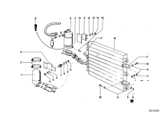 Детали кондиционера для BMW E9 3.0CSi M30 (схема запасных частей)