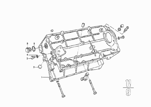 Картер двигателя для BMW NK 2000tii 4-Zyl (схема запчастей)