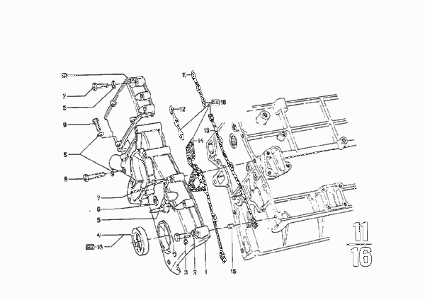 Корпус блока ГРМ для BMW NK 1800tiSA 4-Zyl (схема запчастей)