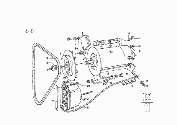 Детали генератора для BMW NK 1800 4-Zyl (схема запчастей)