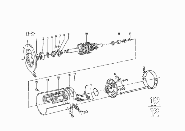 Детали генератора для BMW NK 1500 4-Zyl (схема запчастей)