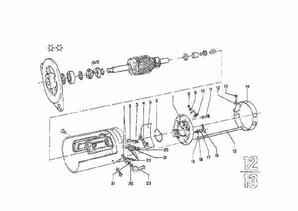 Детали генератора для BMW NK 1600 4-Zyl (схема запчастей)