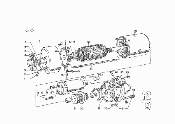детали стартера для BMW NK 1800ti 4-Zyl (схема запчастей)