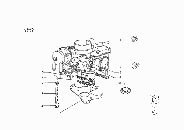 Карбюратор дополнительные элементы для BMW NK 2000 4-Zyl (схема запчастей)