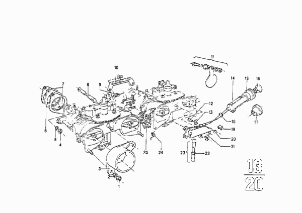 Карбюратор дополнительные элементы для BMW NK 1800ti 4-Zyl (схема запчастей)