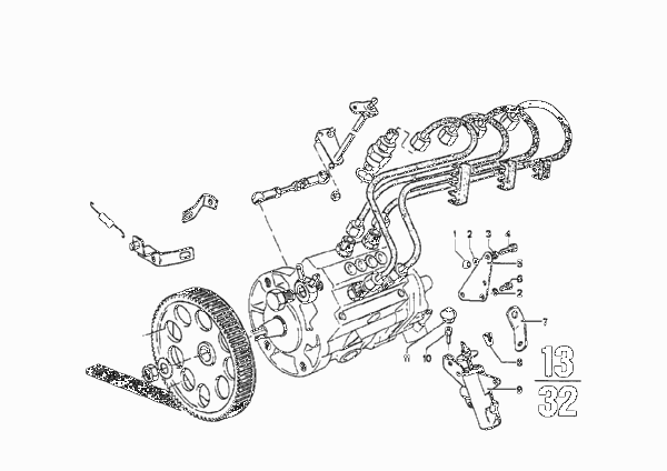Система впрыска, механическая для BMW NK 2000tii 4-Zyl (схема запчастей)