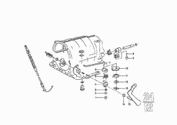 ZF 3HP12 Механизм ПП/блок.трансм.на ст. для BMW NK 2000C M10 (схема запчастей)