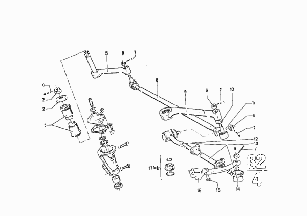 Рулевые тяги/тяги рулевой трапеции для BMW NK 2000C M10 (схема запчастей)