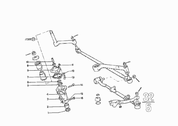 Детали рулевого механизма для BMW NK 2000 4-Zyl (схема запчастей)