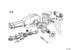 Картер редуктора заднего моста/крышка для BMW NK 2000CS M10 (схема запасных частей)