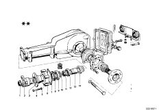 детали редуктора заднего моста для BMW NK 1500 4-Zyl (схема запасных частей)
