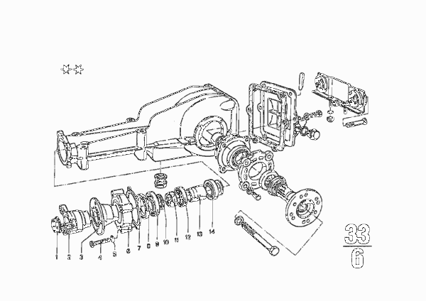 детали редуктора заднего моста для BMW NK 1800 4-Zyl (схема запчастей)