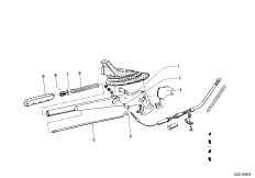 Стояночный тормоз/управление для BMW NK 2000tii 4-Zyl (схема запасных частей)