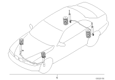 Комплект дооснащения спортивной подвески для BMW E46 316i 1.6 M43 (схема запасных частей)