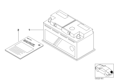 Аккумуляторная батарея для BMW E46 330d M57 (схема запасных частей)