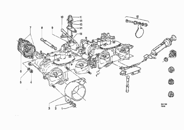 Карбюратор дополнительные элементы для BMW NK 2000CS M10 (схема запчастей)