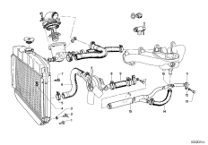 Водяные шланги системы охлаждения для BMW NK 1800ti 4-Zyl (схема запасных частей)