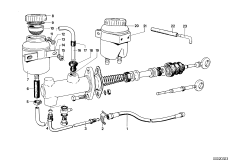 главный цилиндр сцепления для BMW NK 2000tii 4-Zyl (схема запасных частей)