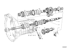 Getrag 242 Детали блока шестерен для BMW NK 2000C M10 (схема запасных частей)